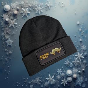 Stache Jars Trichome Stache Beanie Hat - Black