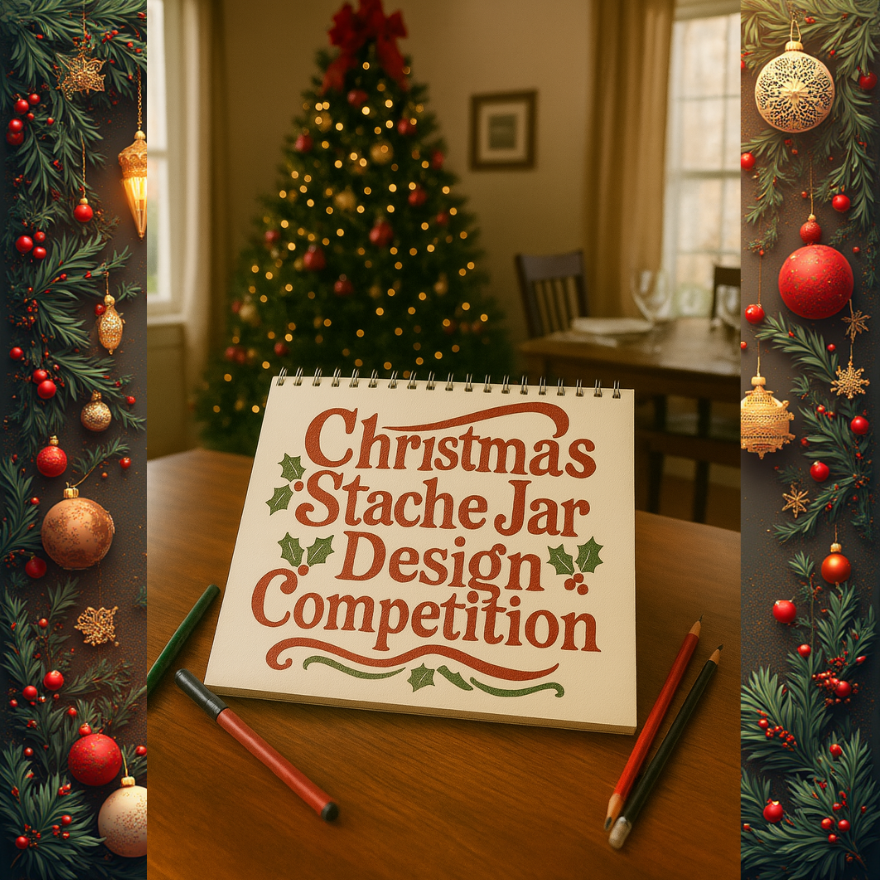 Christmas Design your Own Stache Jar